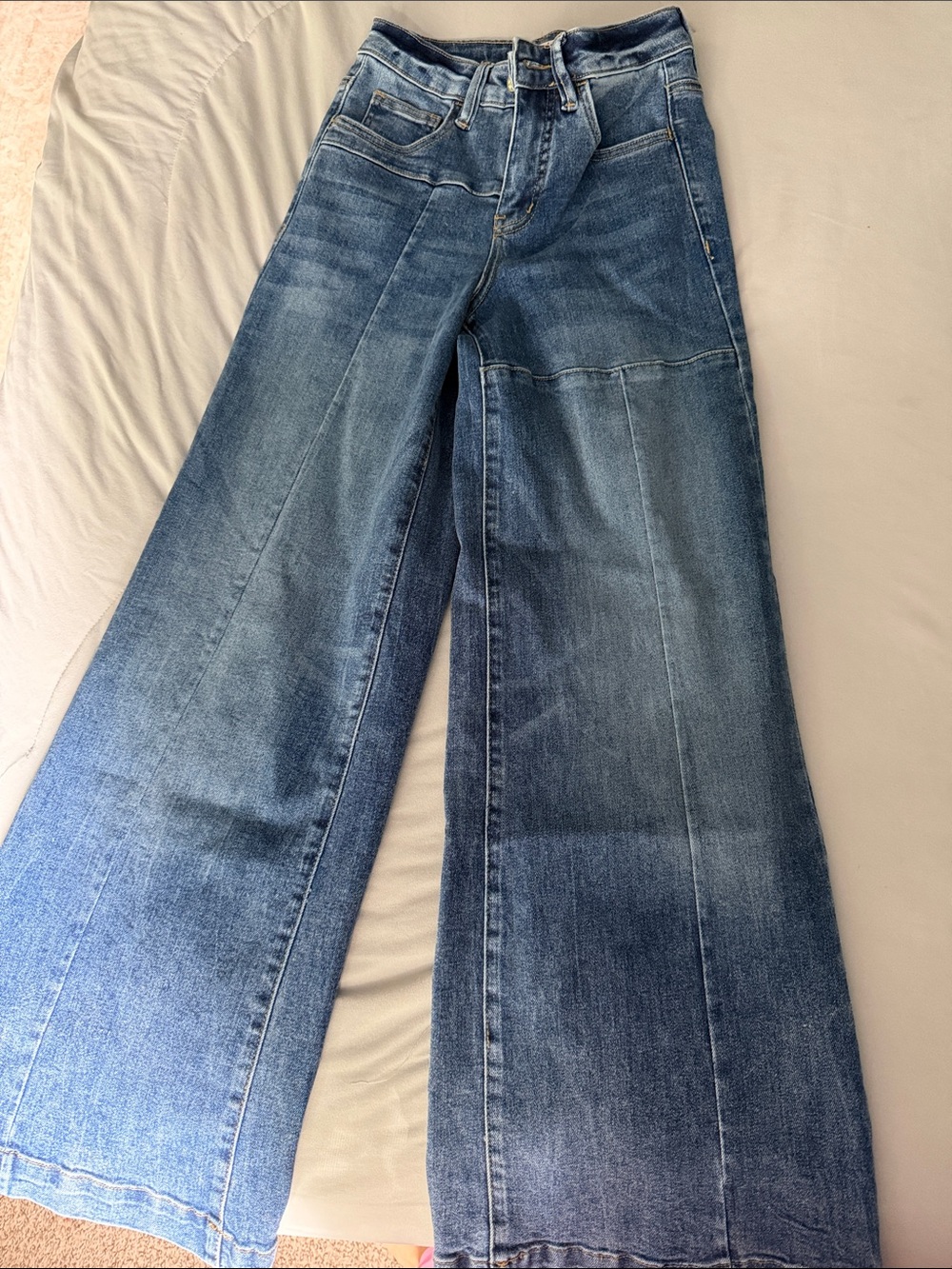 Wide-Leg High-Rise Women's Blue Denim Jeans